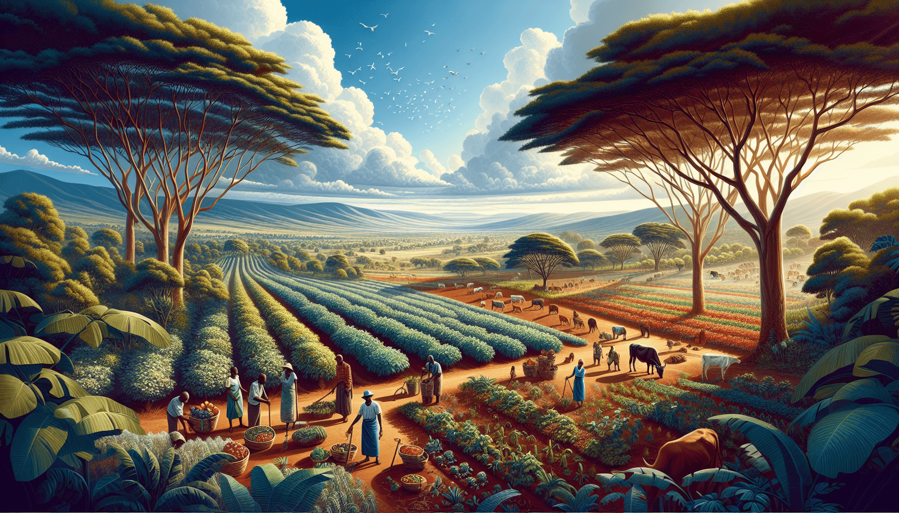 Illustration representing the concept of addressing climate change with agroforestry: a case study from kenya