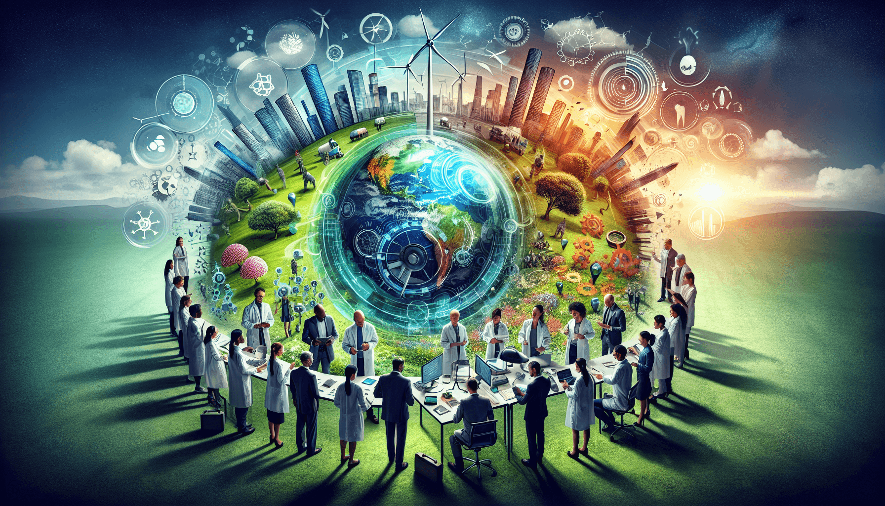 Illustration representing the concept of lean experimentation in climate tech: a global approach