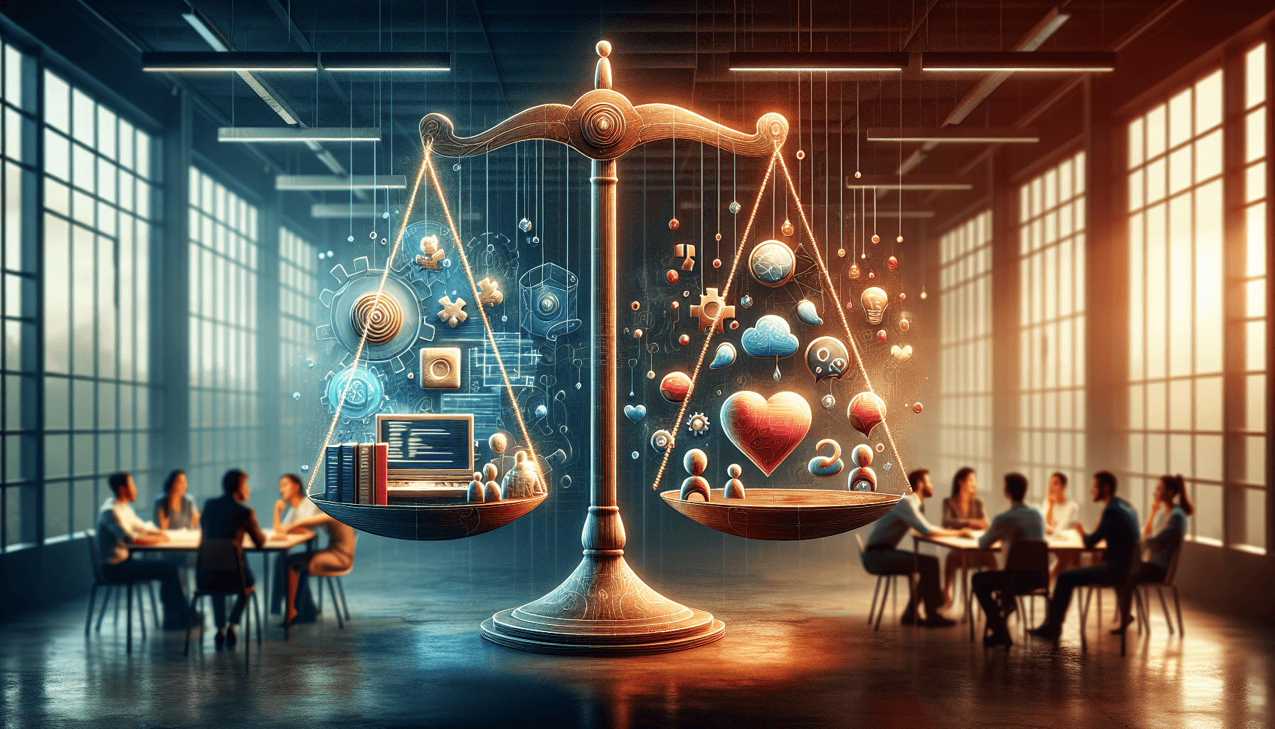 Illustration representing the concept of measuring soft skills: a guide for technical hiring teams