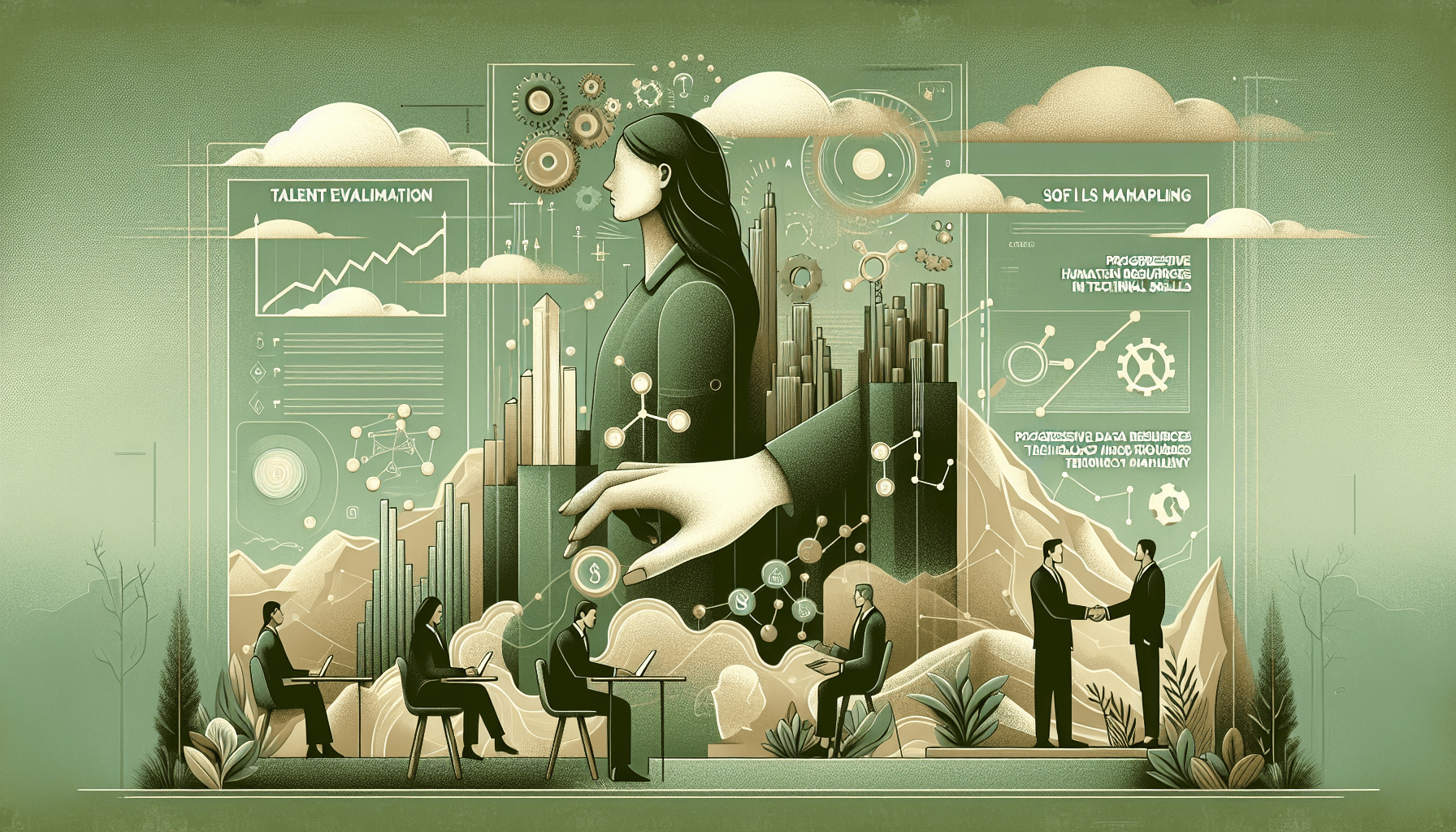 Illustration representing measuring soft skills in tech hiring: a strategic approach