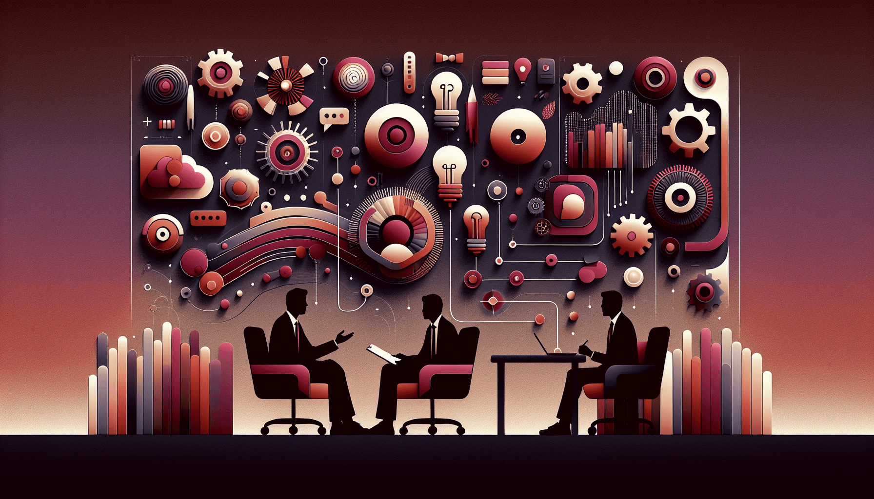 Illustration representing product designer interview assessment guide