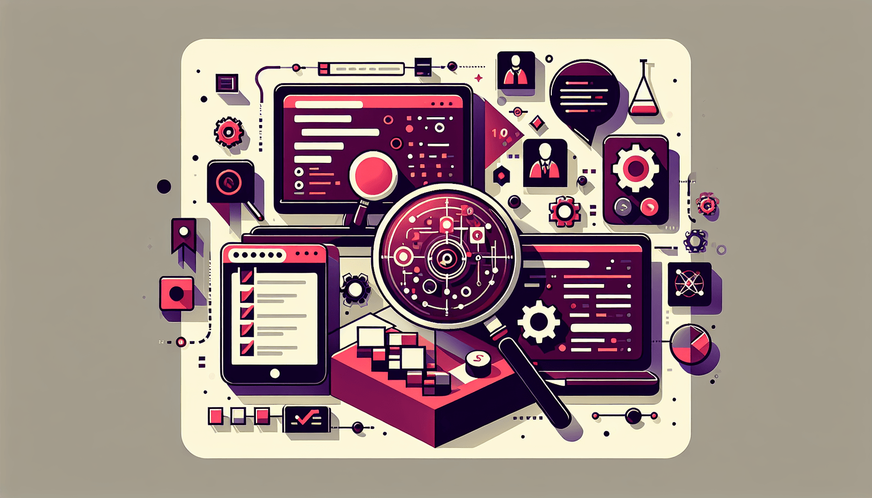 Illustration representing software engineer assessment: evaluating and hiring top talent